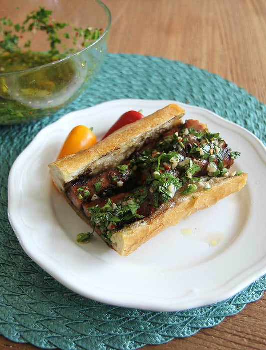 Choripan with Chimichurri