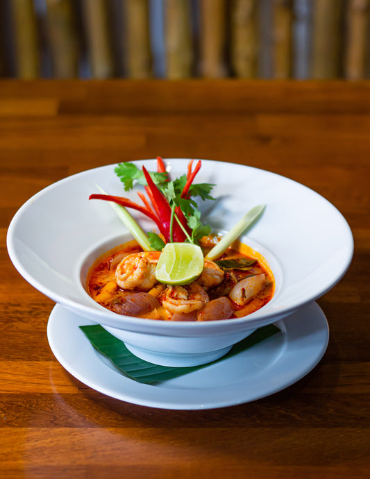 Restorative Tom Yum Soup with Chicken Broth