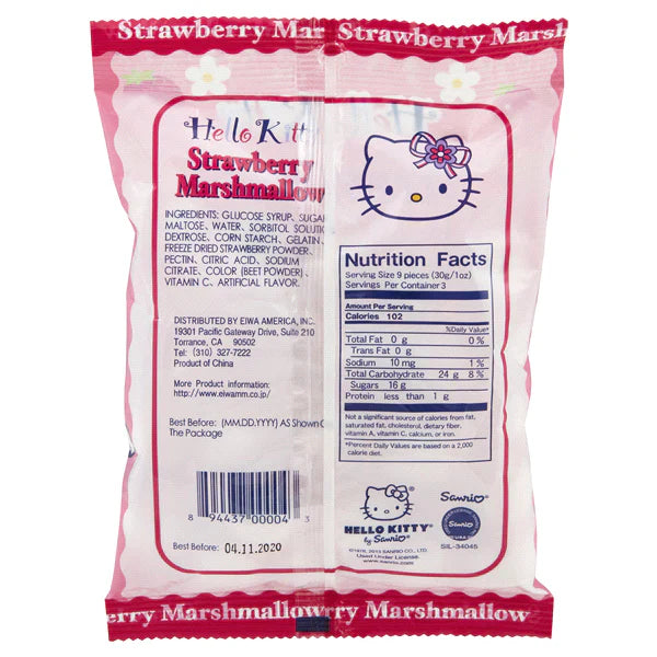 Eiwa Hello Kitty Marshmallows, Strawberry (Japan)