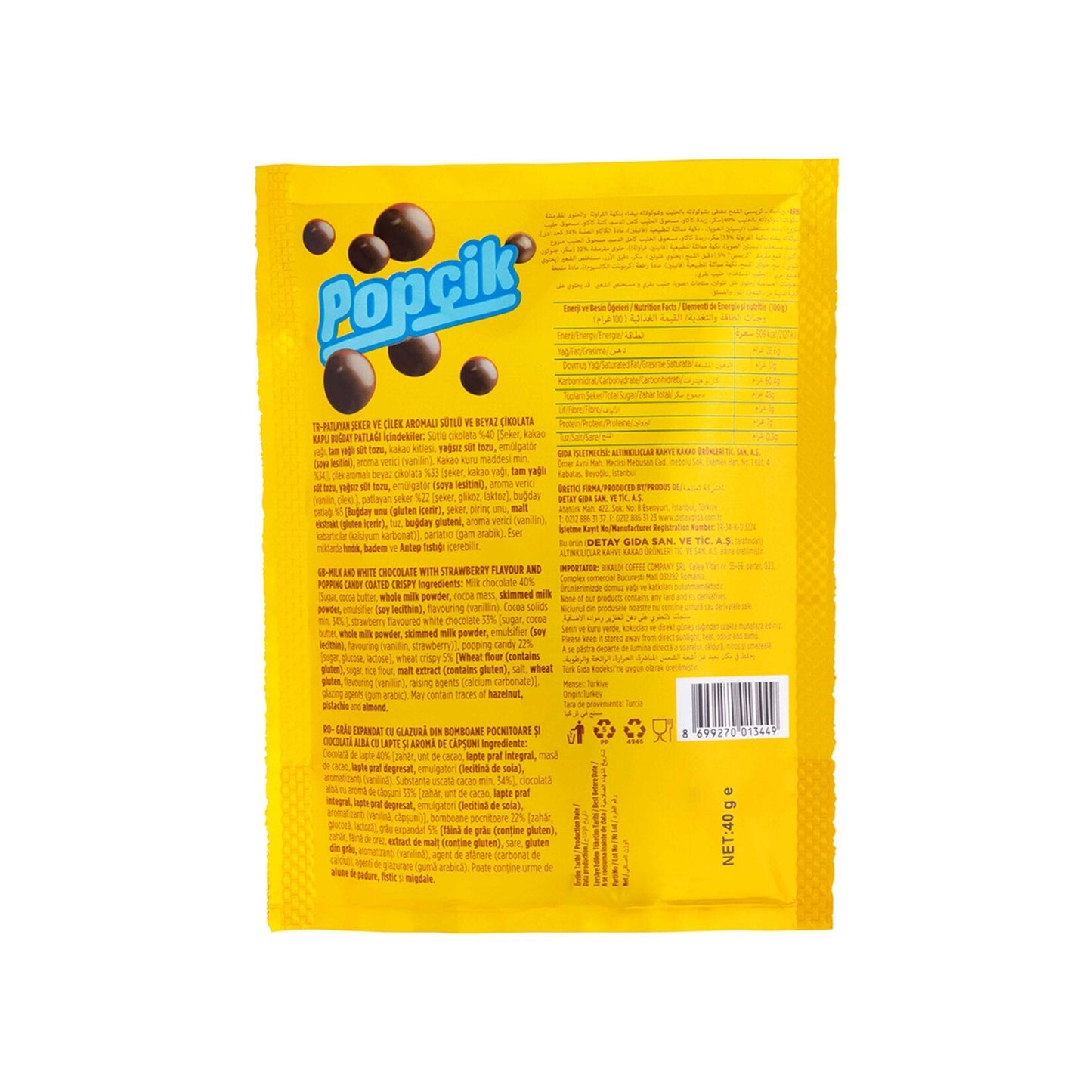 Popcik Popping Candy, Chocolate (Turkey)