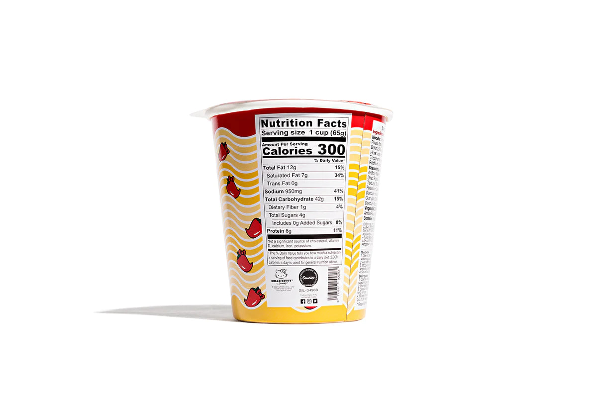 A-SHA Hello Kitty Spicy Noodle Soup, 65g (Taiwan)
