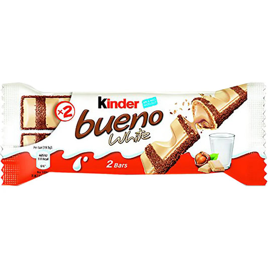 Ferrero Kinder Bueno White - 1.4oz Bars x 30 Pack (Germany)
