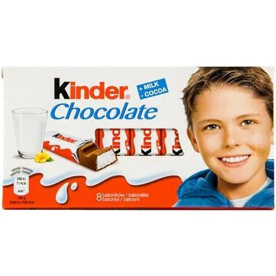 Ferrero Kinder Chocolate Bars - 3.5oz Boxes x 40 Pack (Germany)