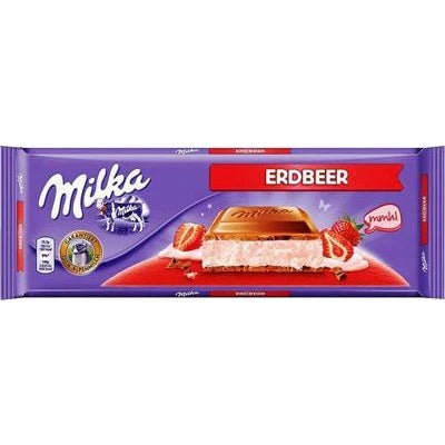 Milka Strawberry Chocolate Bar - 10.6oz Bars x 13 pack (Germany)