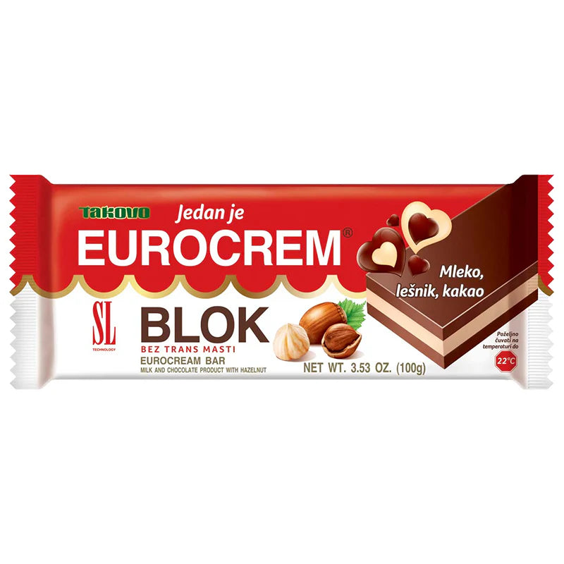 Takovo Eurocrem Blok - 3.5oz Bars x 40 pack (Serbia)