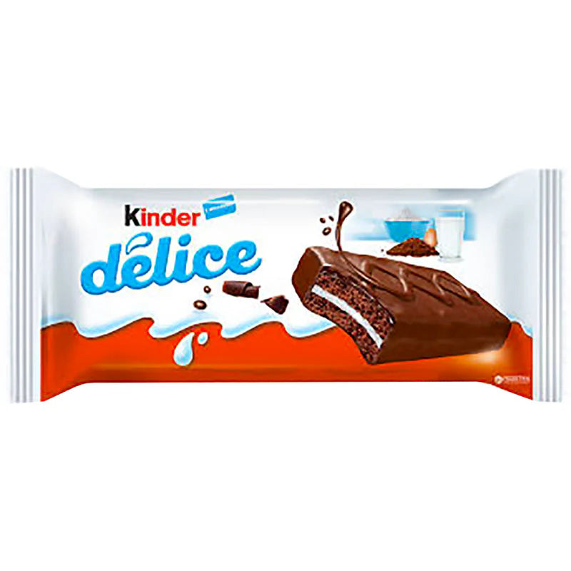 Ferrero Kinder Delice Cocoa Sponge Cakes - 1.4oz Packets x 20 Pack (Germany)