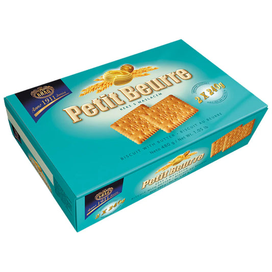 Kras Petit Beurre Tea Biscuits – 1.05lb Box x 12 Pack (Croatia)
