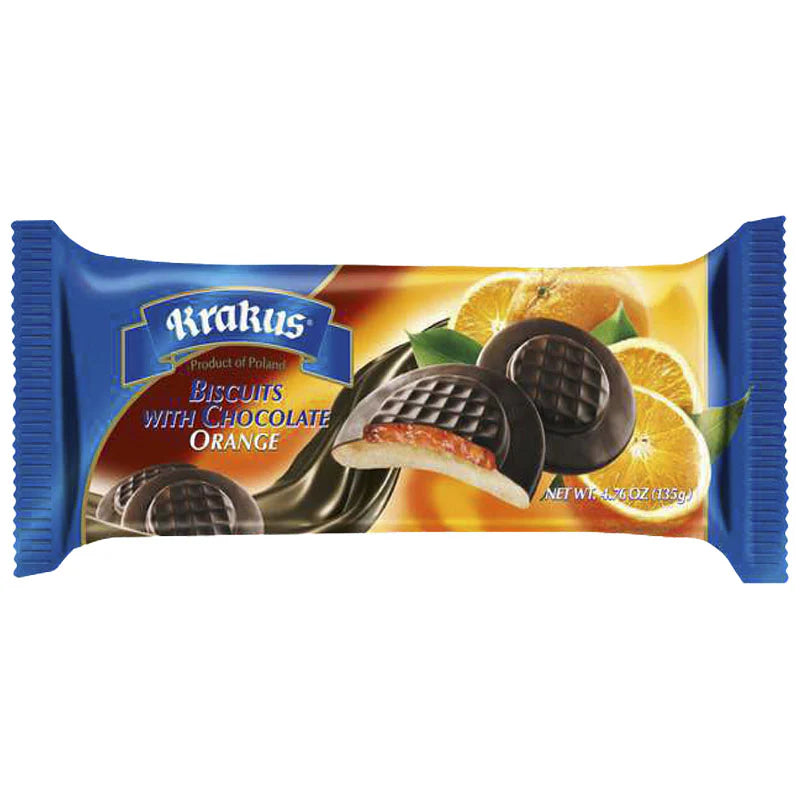 Krakus Orange Biscuits - 5.3oz Boxes x 21 pack (Poland)