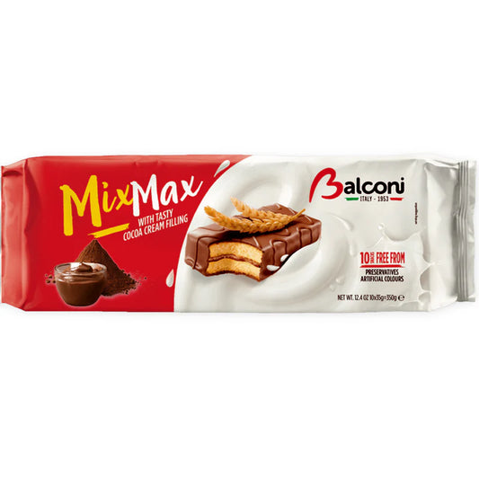 Balconi Mix Max Sponge Cake Cocoa - 12.3oz Cakes x 14 pack (Italy)