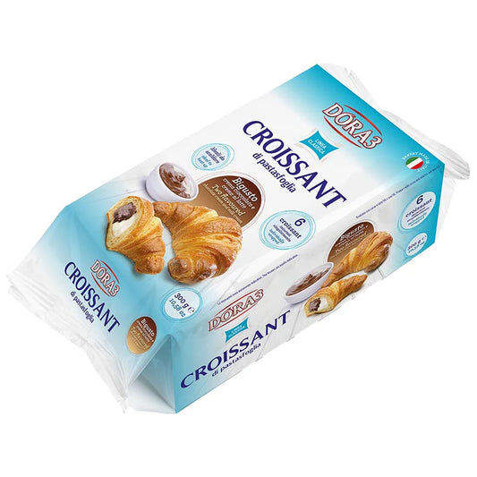 Dora3 Croissant with Cocoa and Milk Cream - 10.58 oz Package x 8 Pack (Italy)