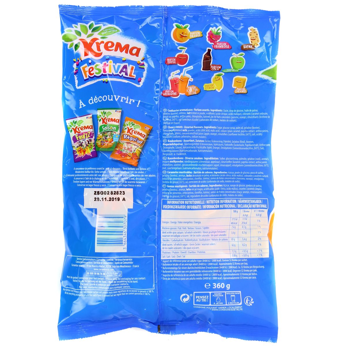 Krema BonBons Festival, Fruit Flavored candy (France)