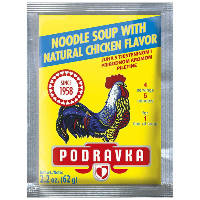 Podravka Chicken Noodle Soup - 2.2oz Packets x 35 Pack (Croatia)