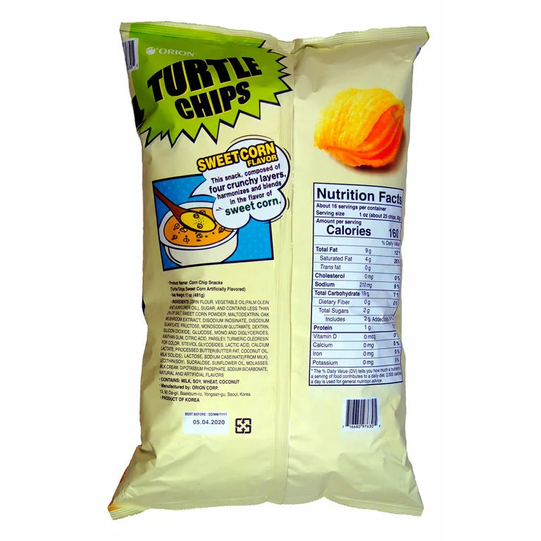 Orion Turtle Chips, Sweet Corn (Korea)