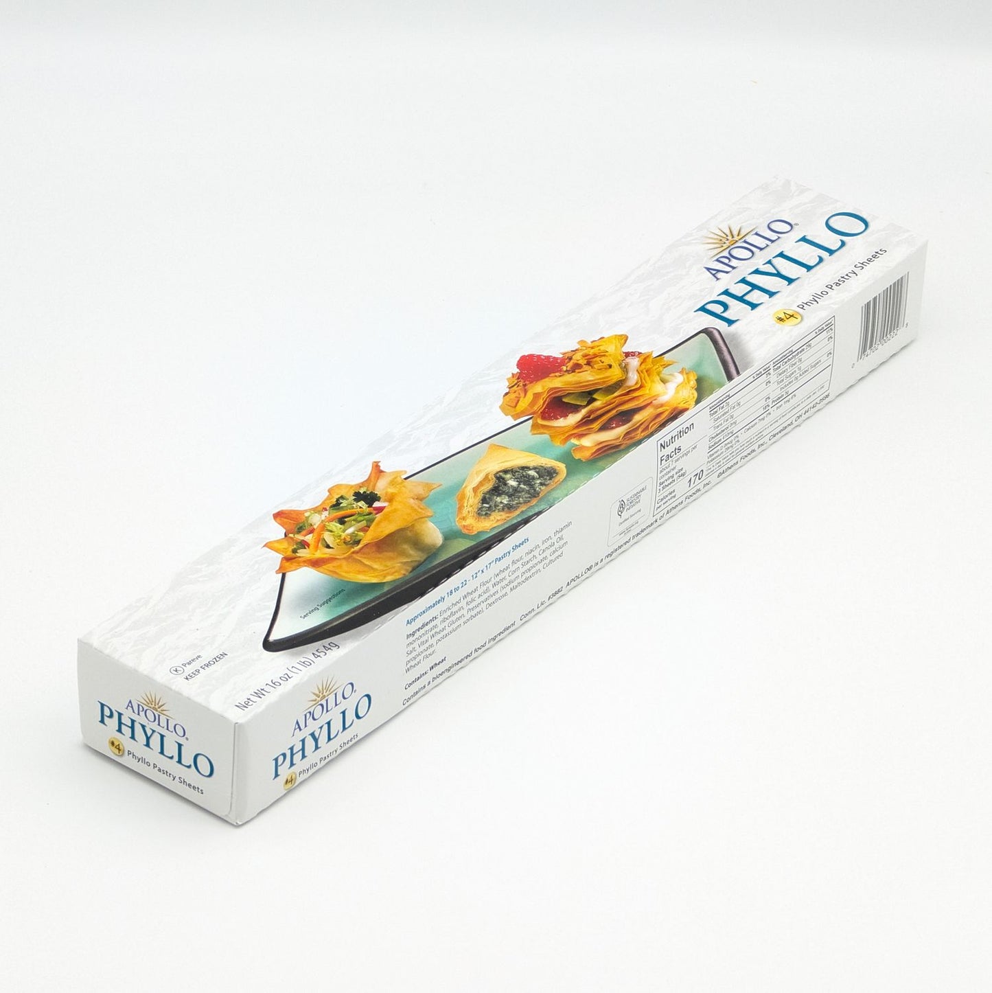 Apollo Fillo Dough #4, 1lb Boxes x 24 Pack (Greece)