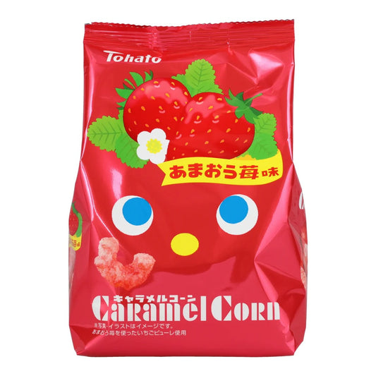 Tohato Caramel Corn, Amao Strawberry (Japan)