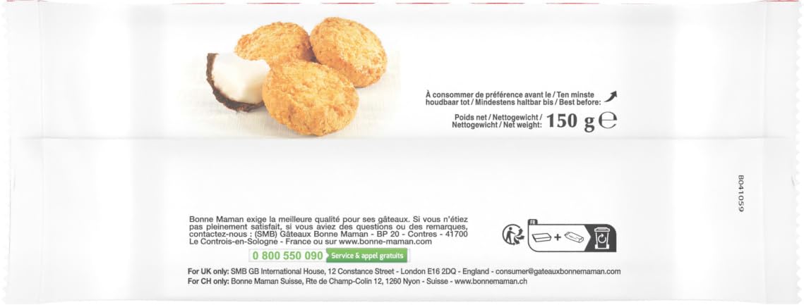 Bonne Maman Cookies, Coconut Croquants (France)
