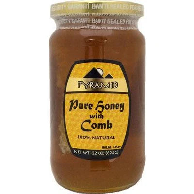 Pyramid Honey w/Comb - 22oz Jar x 12 Pack (Turkey)