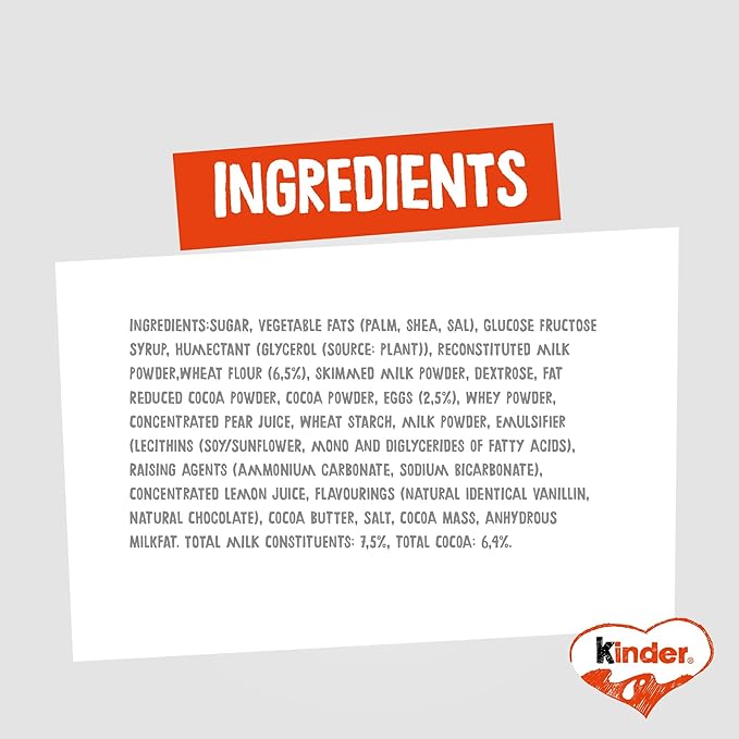 Ferrero Kinder Delice Cocoa Sponge Cakes - 1.4oz Packets x 20 Pack (Germany)