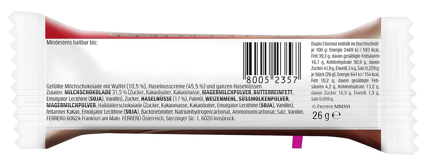 Ferrero Duplo - 1oz Bars x 24 pack (Germany)