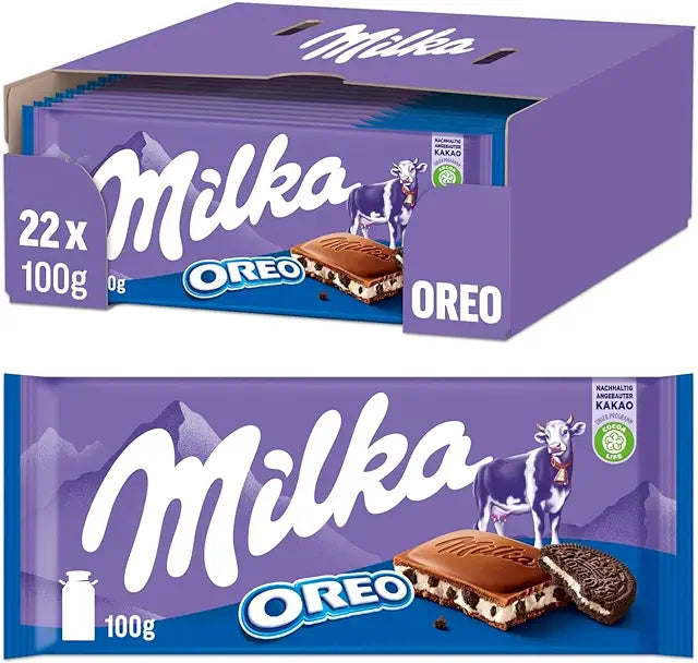 Milka Oreo Chocolate Bar - 3.5oz Bars x 22 pack (Germay)