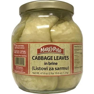 Marco Polo Cabbage Leaves, 2lb 15.6oz Jars x 6 pack (Croatia)