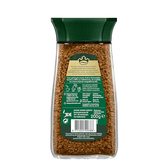 Jacobs Kronung Instant Coffee - 7.1oz Jars x 6 pack (Germany)