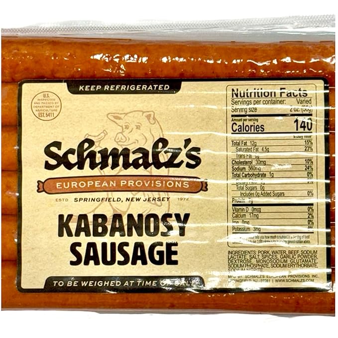 Schmalz Smoked Kabanosy - 1Lb Vac-Pac x 1 pack (Poland)