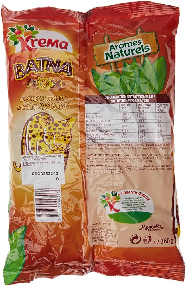 Krema Batna , Caramel,anise Flavored candy (France)