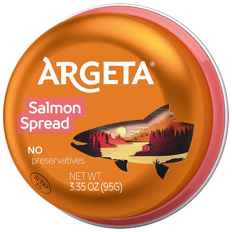 Argeta Salmon Pate - 3.4oz Tins x 14 pack (Slovenia)