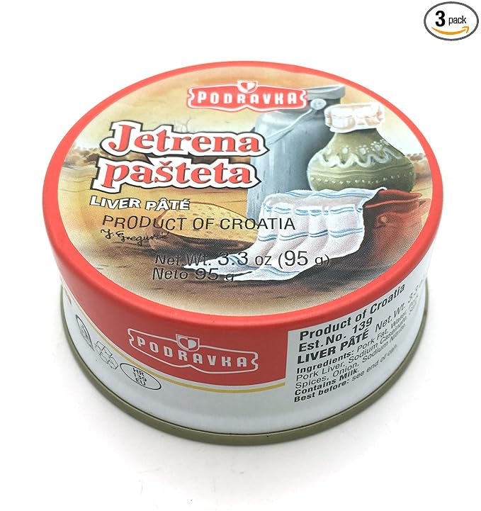 Podravka Pork Liver Pate - 3.5oz Tins x 60 pack (Croatia)