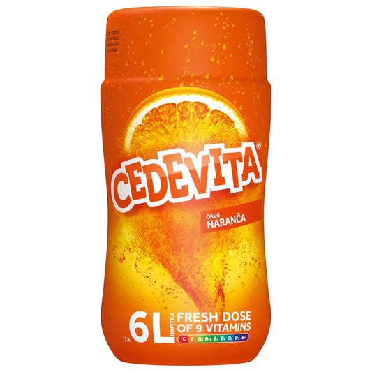 Cedevita Orange Instant Powder - 455 g Bottle x 12 Pack (Croatia)