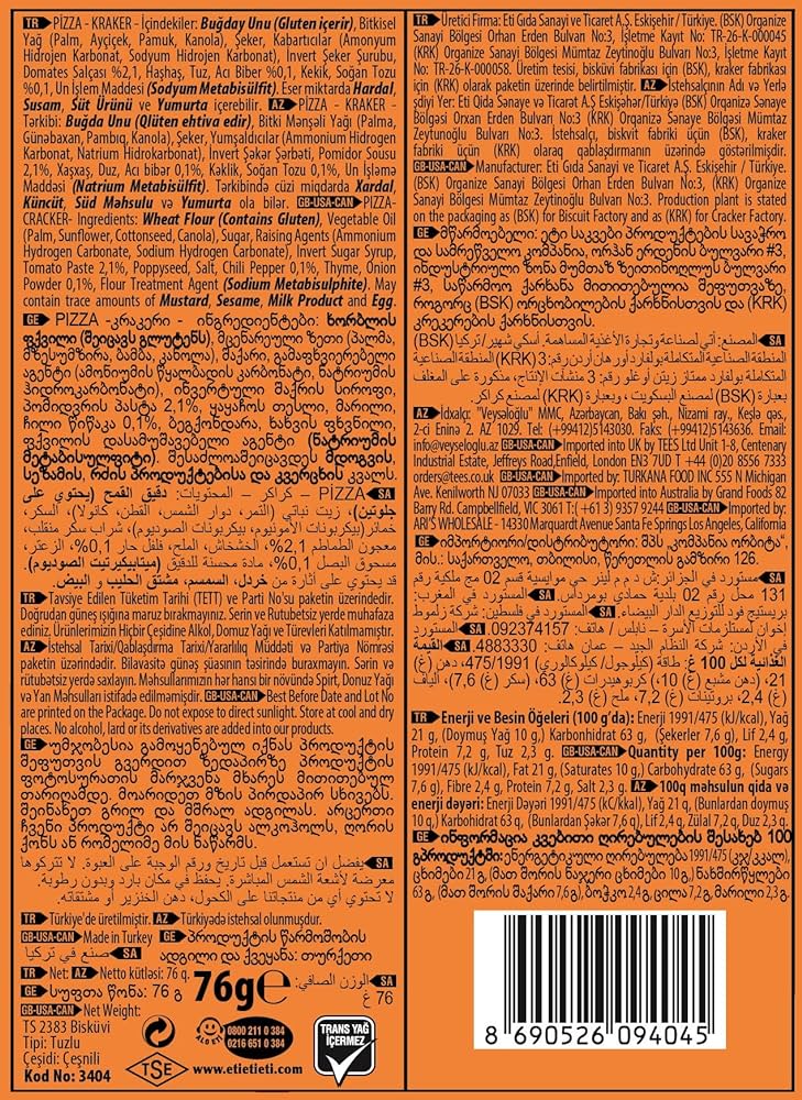 ETI Cracker, Pizza (Turkey)
