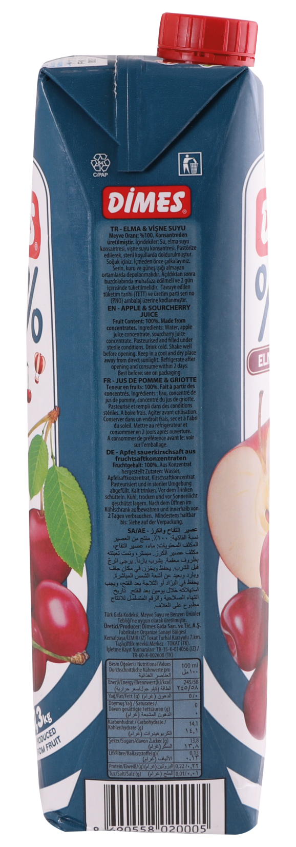 Dimes Juice, Apple, Sour Cherry Juice (Turkey)