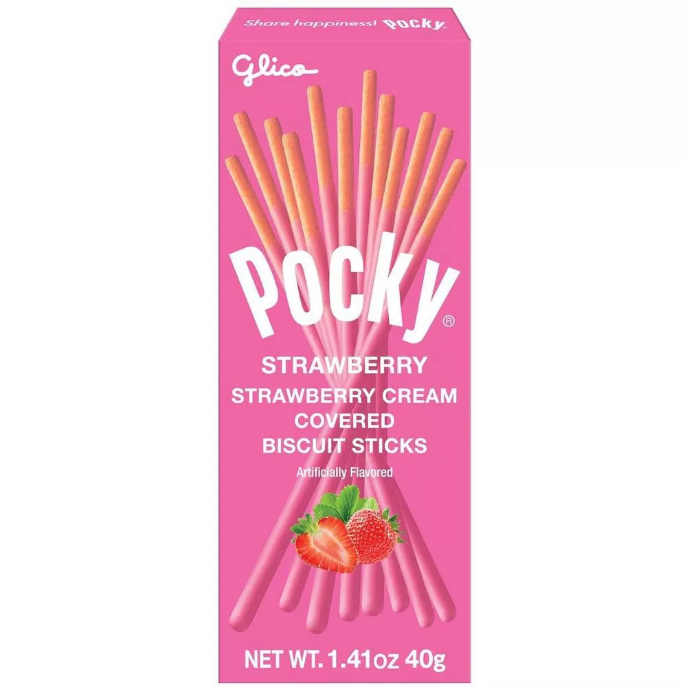 Glico Pocky Strawberry, 1.41oz (Japan)