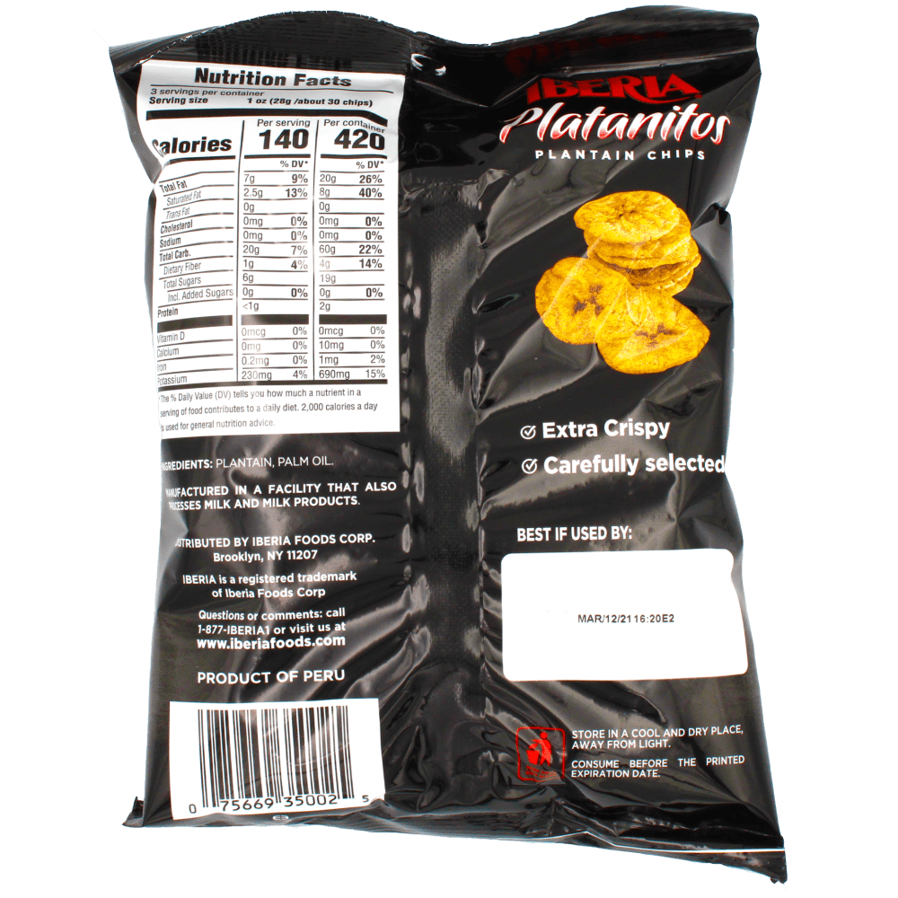 Iberia Plantain Chips, Sweet Plantain (Spain)