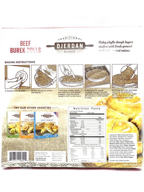 Djerdan Burek Beef Rolls - 27.5oz Boxes x 8 pack (Bosnia)