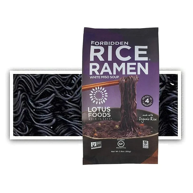 Lotus Foods Organic Forbidden Rice Ramen With Miso Soup, 2.8 oz (China)
