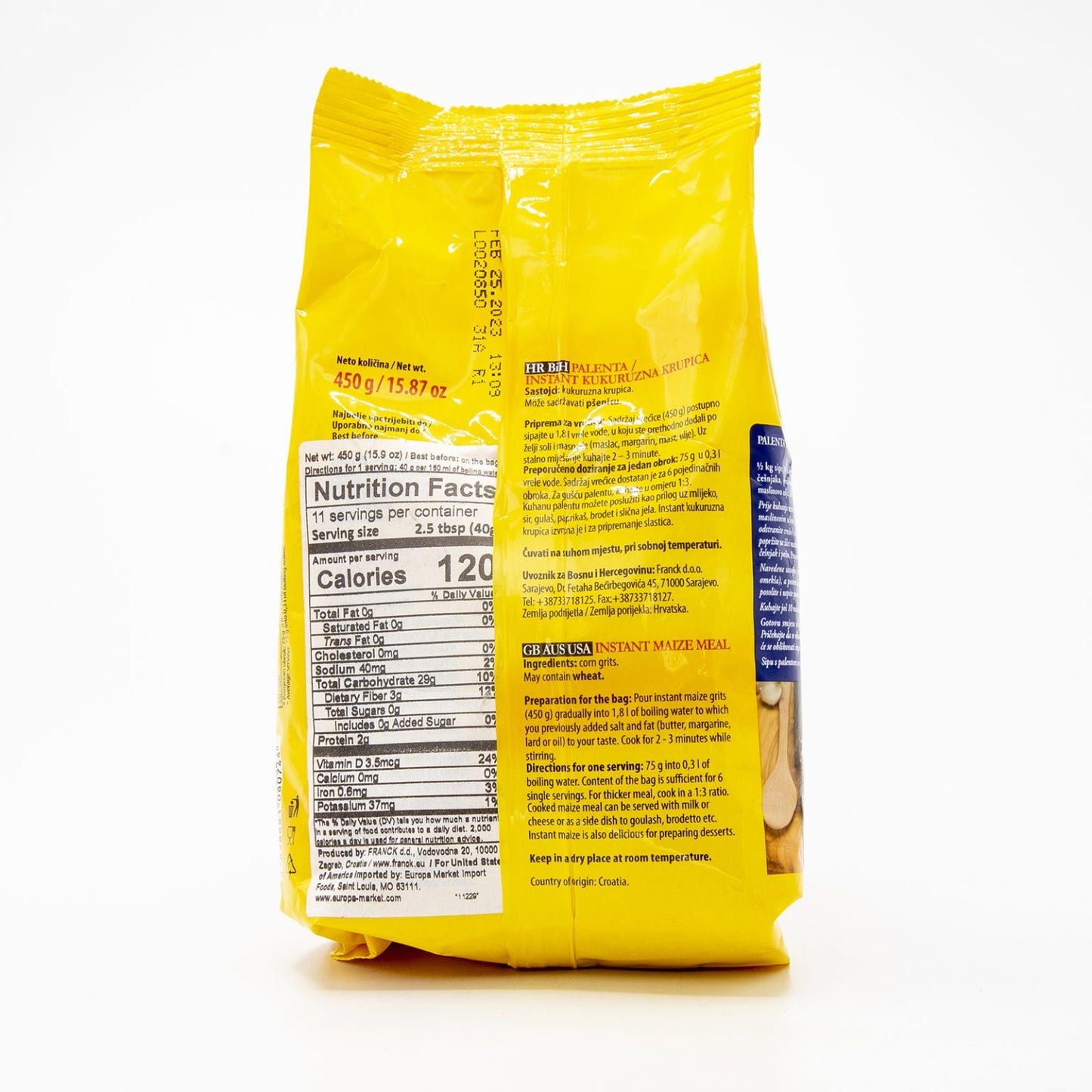 Franck Polenta - 15.9oz Bags x 24 Pack (Croatia)