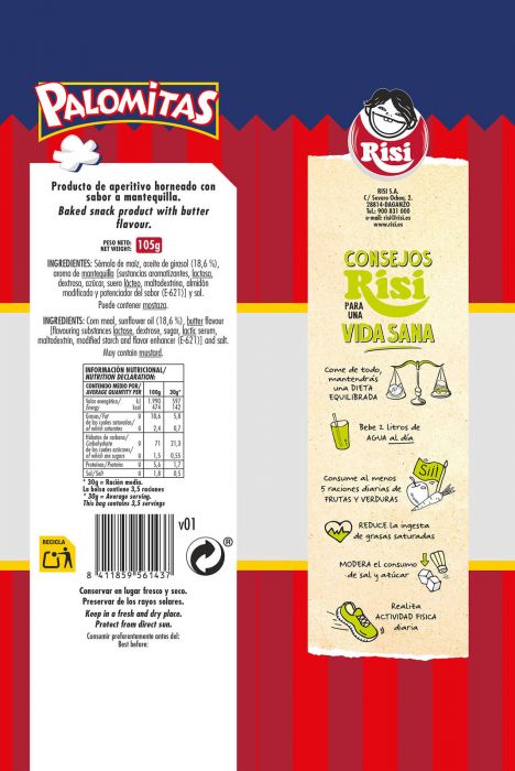 Palomitas Risi Popcorn, Butter (Spain)