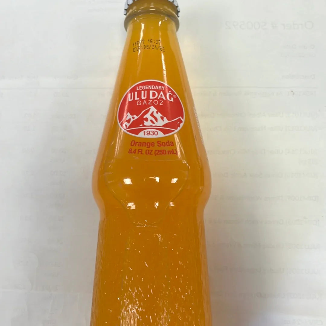 Uludag Gazoz, Sparkling drink, orange flavored (Turkey)