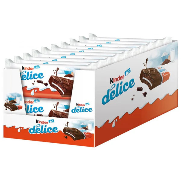 Ferrero Kinder Delice Cocoa Sponge Cakes - 1.4oz Packets x 20 Pack (Germany)