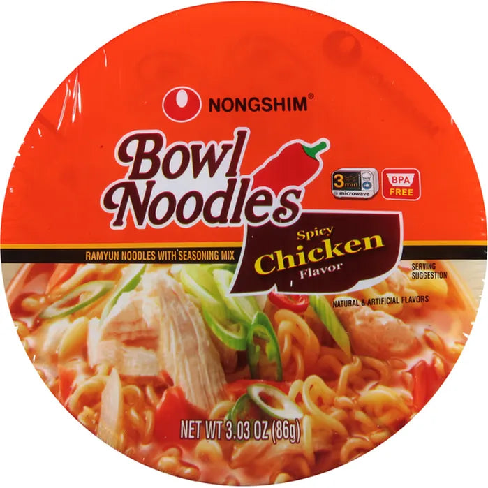 Nongshim Bowl Noodle Soup Spicy Chicken, 3.03oz (Korea)
