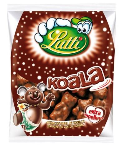 Lutti Koala Biscuits, Milk Chocolate (France)
