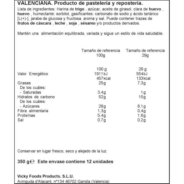 Dulcesol Valencianas, Original (Spain)