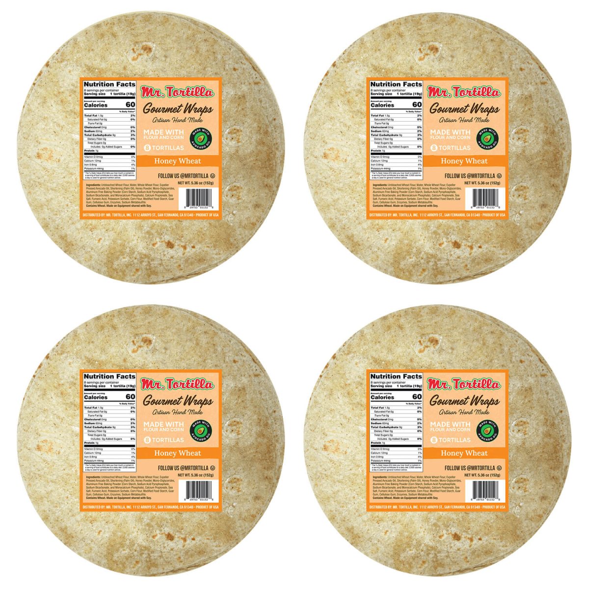 Mr. Tortilla Gourmet Wrap - Artisan Flour Tortillas