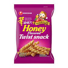 Nongshim Honey Flavored Twist Snack, Honey & Apple (Korea)