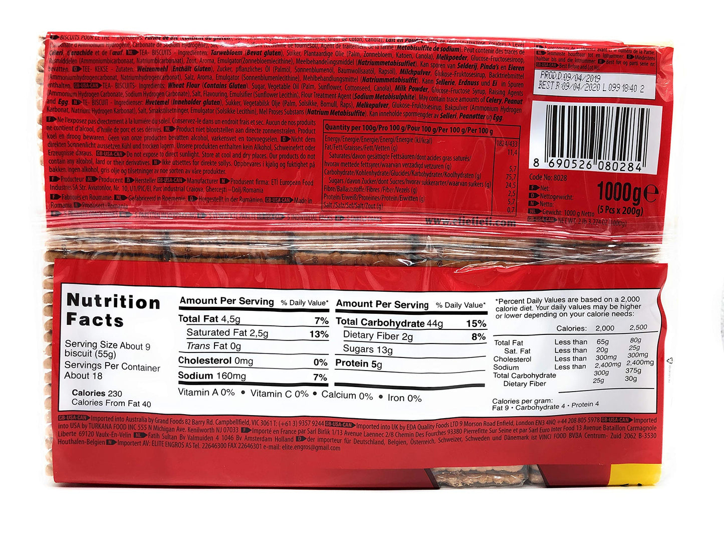 ETI Petit Beurre tea biscuits (Turkey)