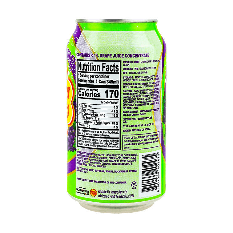 Chupa Chups Sparkling Drink, Grape (Korea)