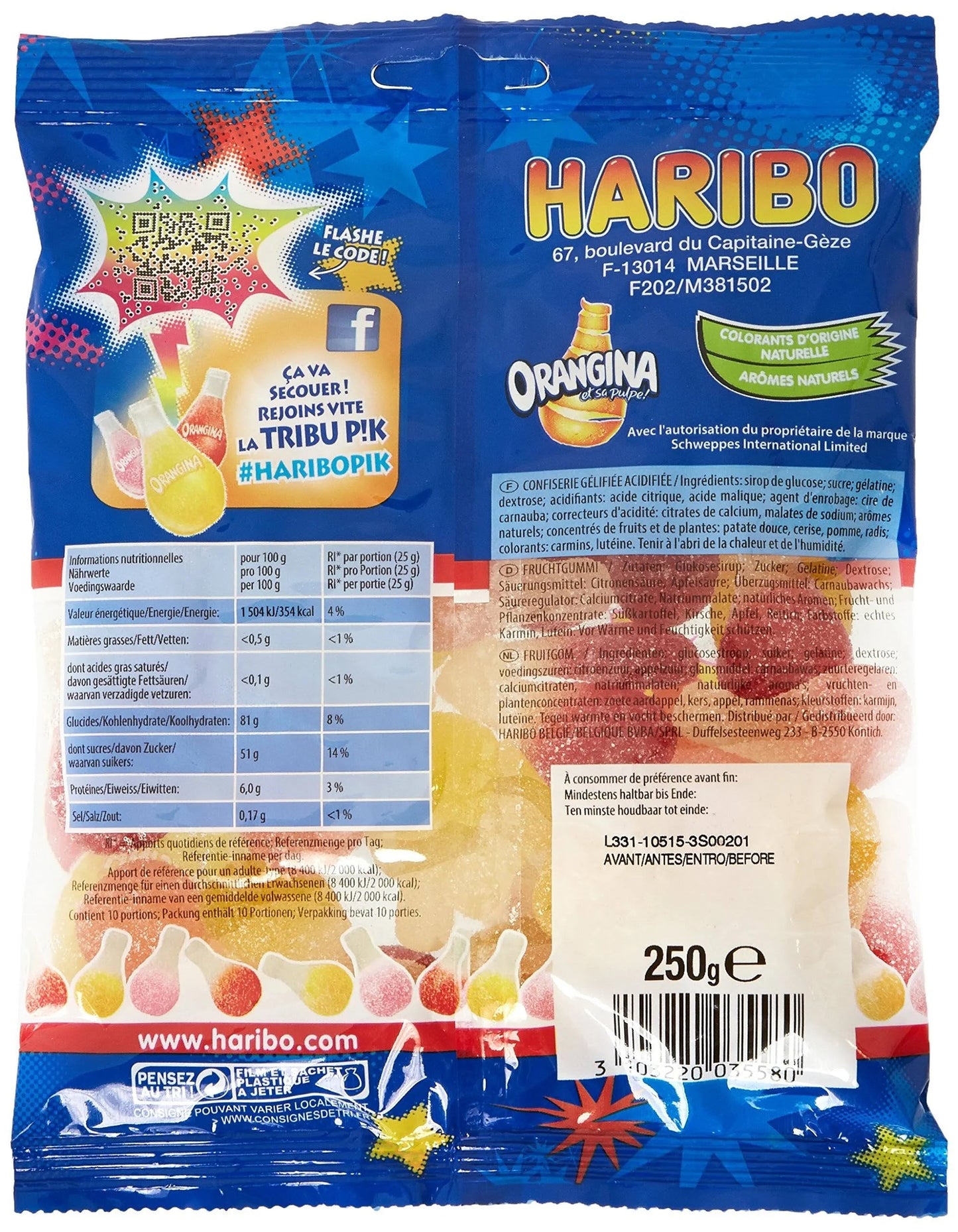 Haribo Orangina Pik, Citrus (France)