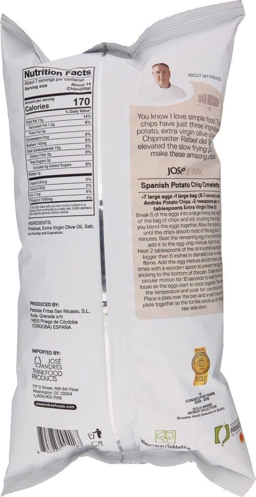 José Andrés Potato Chips, Virgin Olive Oil (Spain)